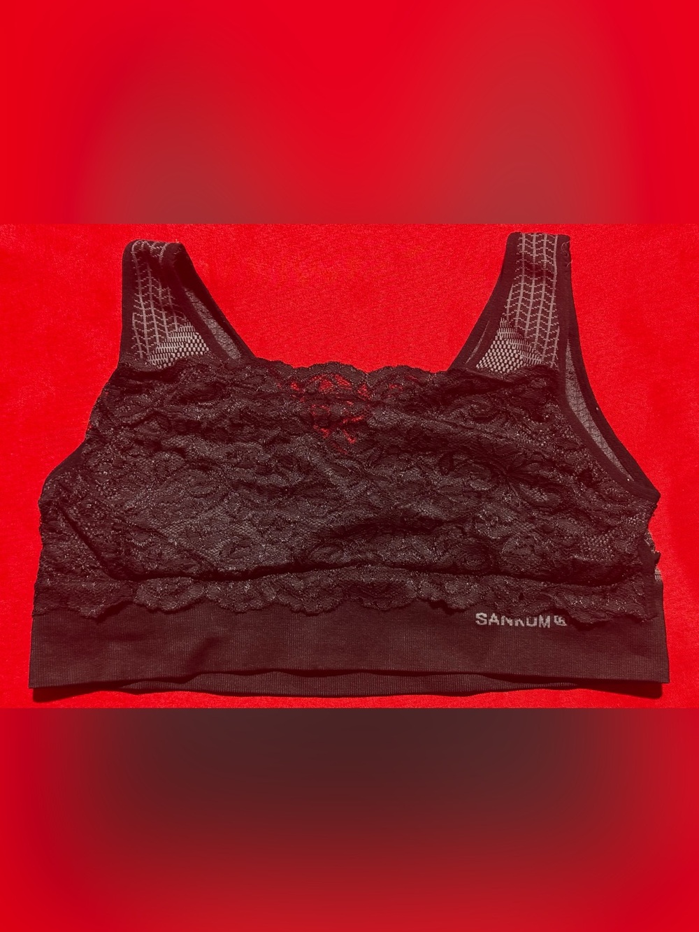 Sannum Lace Seamless Bralette - Black